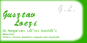 gusztav loczi business card